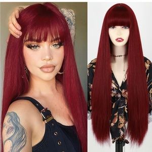 Dark red wig nwot